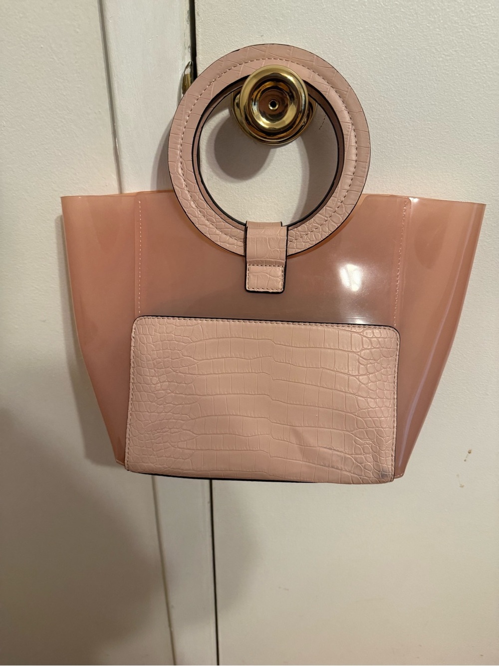 Vince Camuto Blush Pink Circle-Handle Tote - Picture 2 of 6